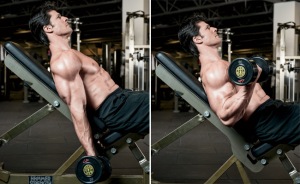 incline bench curl